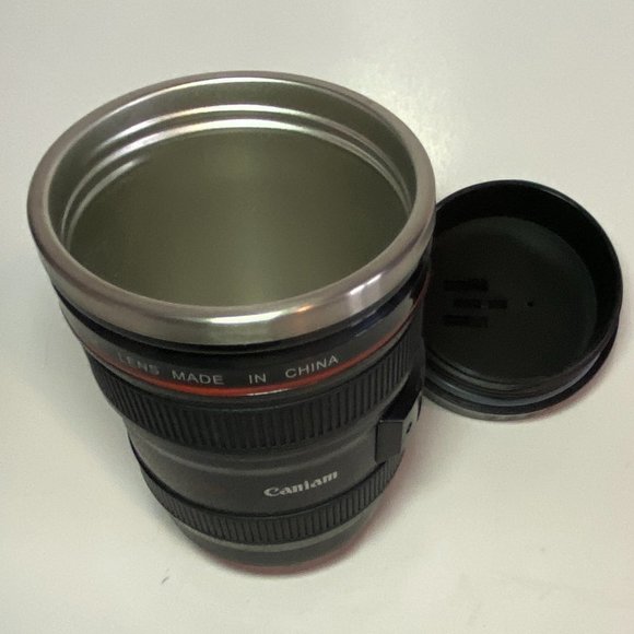 Camera Lens Thermos Travel Tea Coffee Mug Cup - Picture 4 of 5
